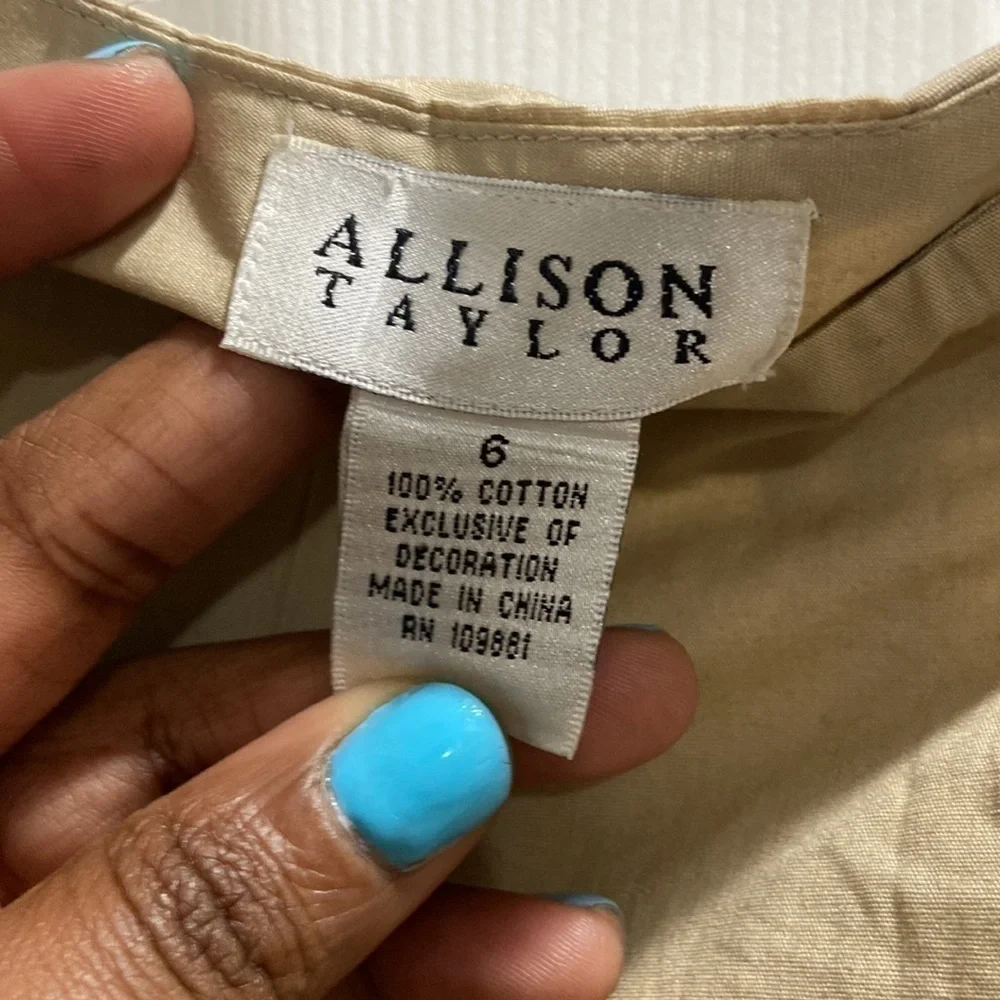 Allison Taylor  Womens Skirt Size 6 Tan Brown Pull On Zip Casual Ladies
